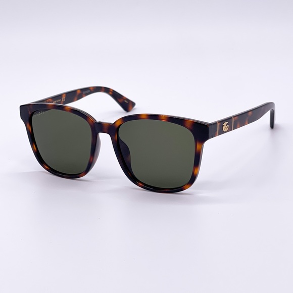 NEW GUCCI HAVANA GREEN SQUARE UNISEX SUNGLASSES GUCCI - Picture 2 of 6